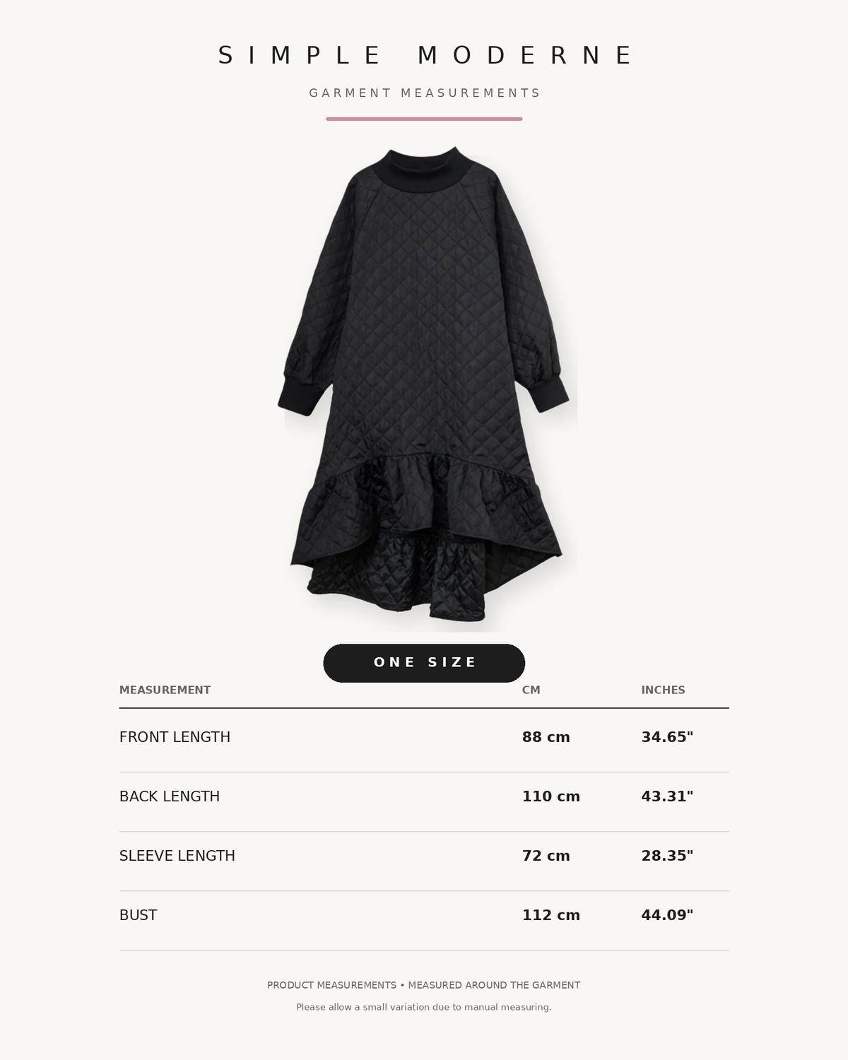 Quilted Winter Dress with Turtleneck and Knitted Cuffs - Warm and Stylish Mid-Calf Design-SimpleModerne