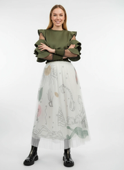 Simple Moderne SauleDu Layered Tulle Apricot Skirt-SimpleModerne