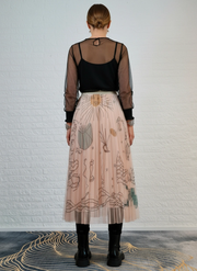 Simple Moderne SauleDu Layered Tulle Pink Skirt-SimpleModerne