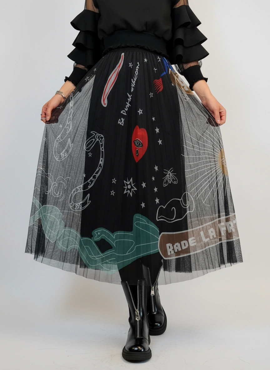 Simple Moderne SauleDu Layered Tulle Skirt-SimpleModerne