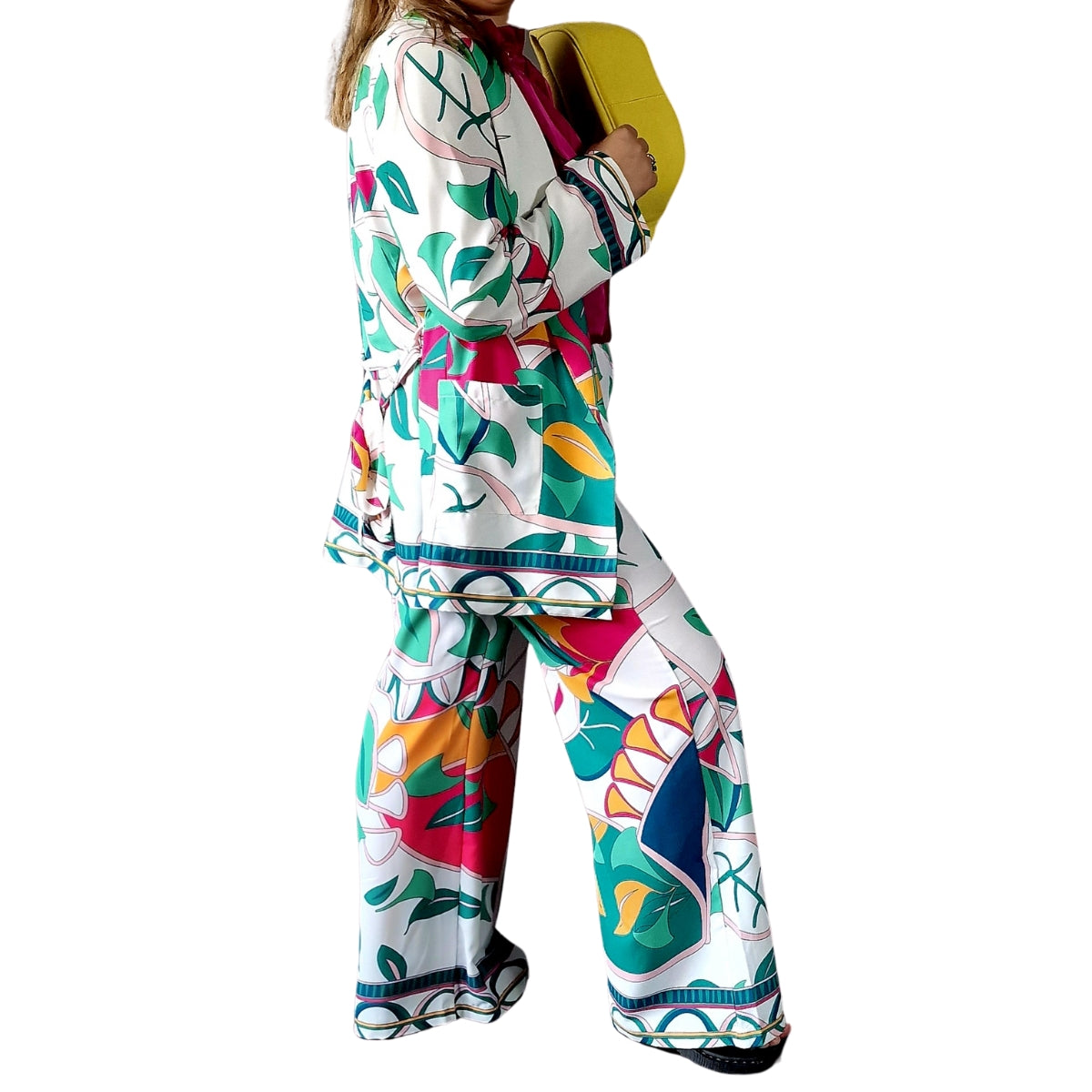 Californian Gypsy Plus Size Pants + Kimono Set-SimpleModerne