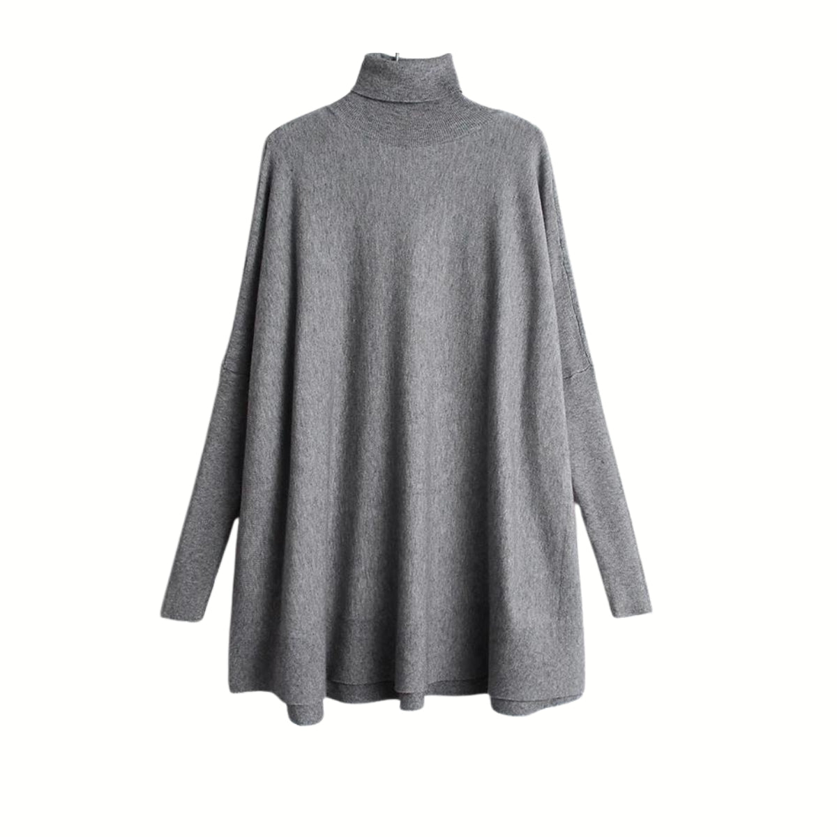 Basic Oversize Fit Gray Pullover for Office-SimpleModerne