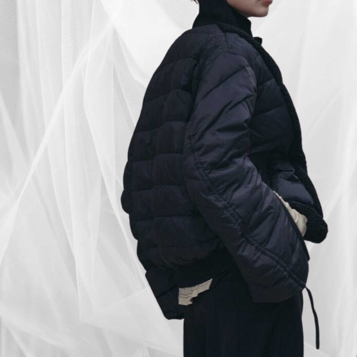 Casual Minimal Goth Irregular Design Jacket with Split Sleeves-SimpleModerne