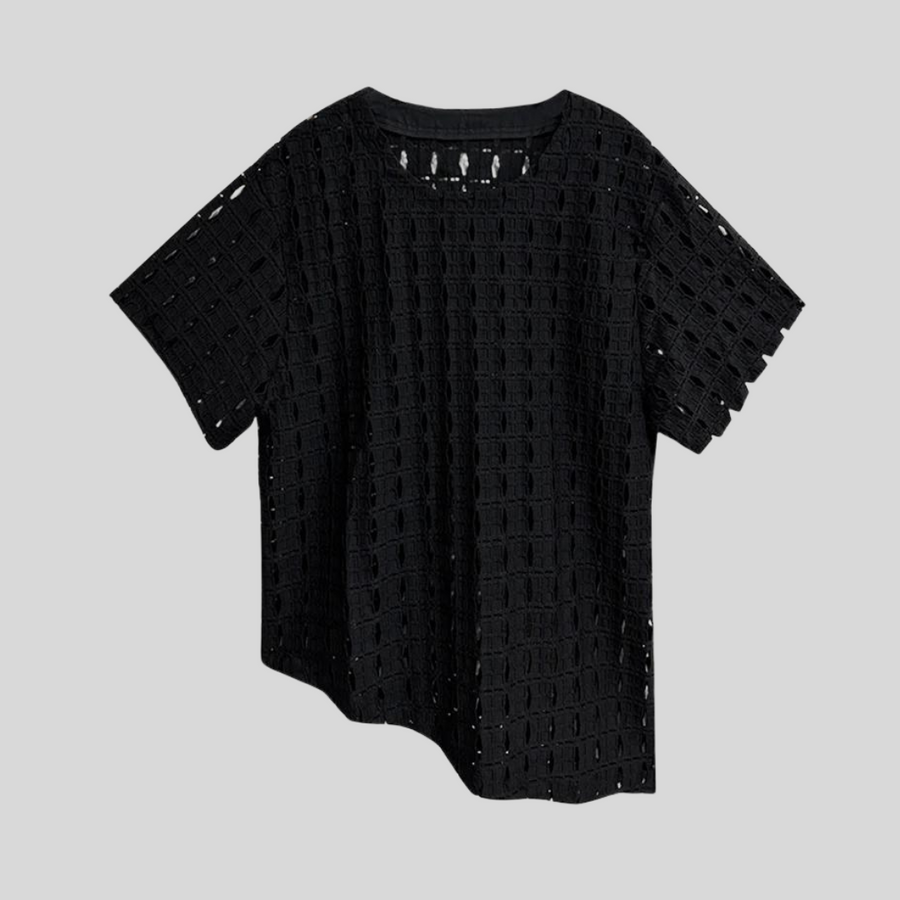 Irregular Design Net T-Shirt-SimpleModerne