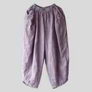 Vintage Fever Linen/Cotton Blend Trousers-SimpleModerne