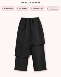 Re-launch Jazz up Irregular Design Capri Pants-SimpleModerne