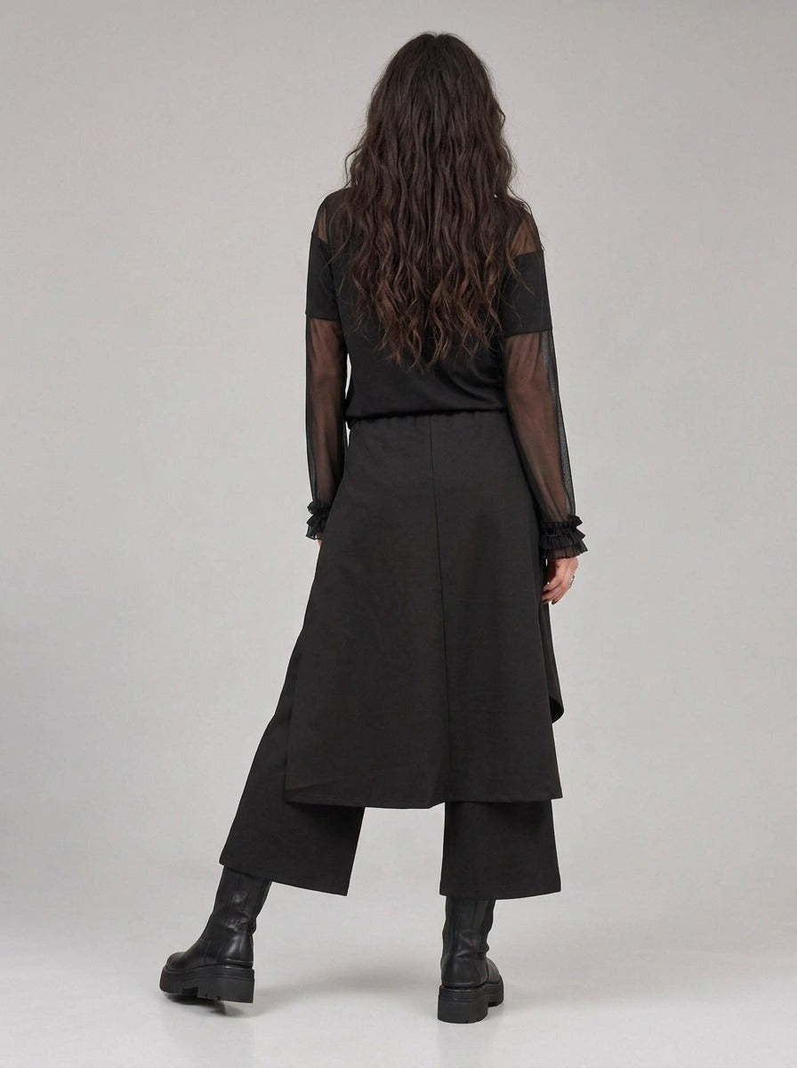 Simple Moderne Layered Wide Legged Pants-SimpleModerne
