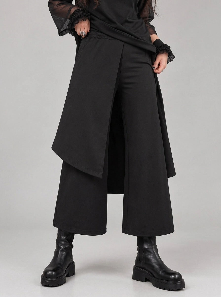 Simple Moderne Layered Wide Legged Pants-SimpleModerne
