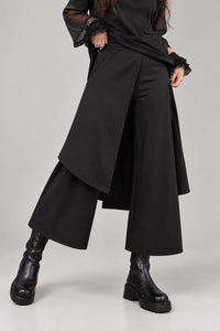 Simple Moderne Layered Wide Legged Pants-SimpleModerne