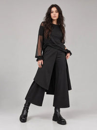 Simple Moderne Layered Wide Legged Pants-SimpleModerne