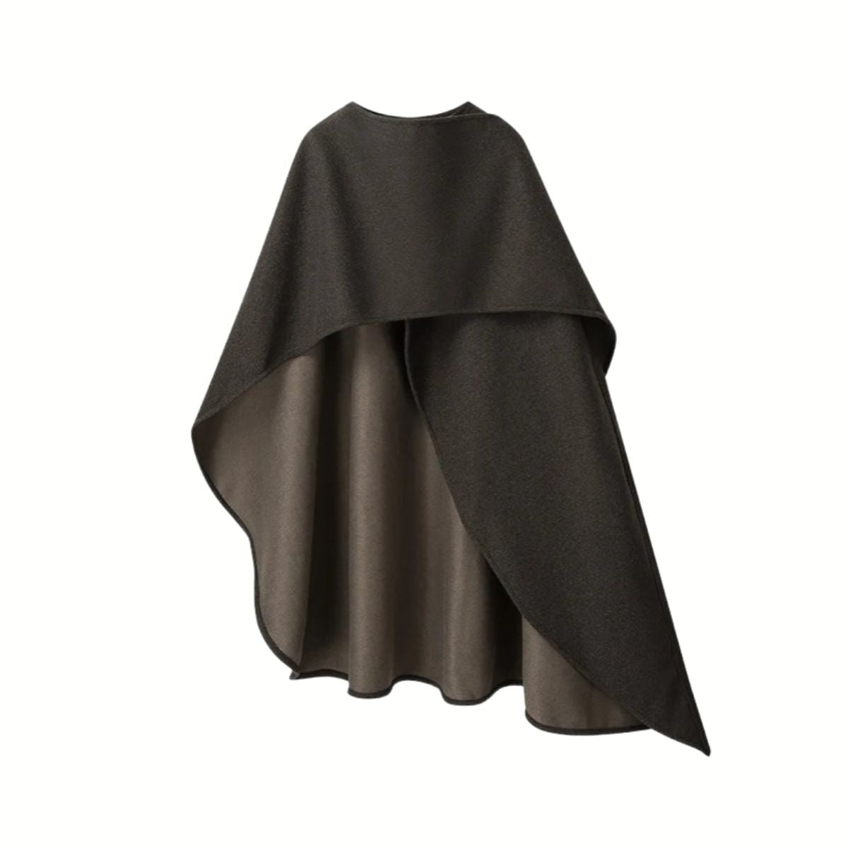 Chic Warm Brown Cape – Effortless Elegance for Cooler Days-SimpleModerne