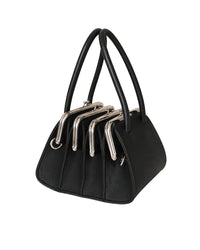 Chic Gothic Multi-Section Coin Bag – Unique Design with Dual Handles-SimpleModerne