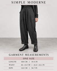 Re-launch Charcoal Pinstripe Balloon Trousers | Oversized Alternative Pants