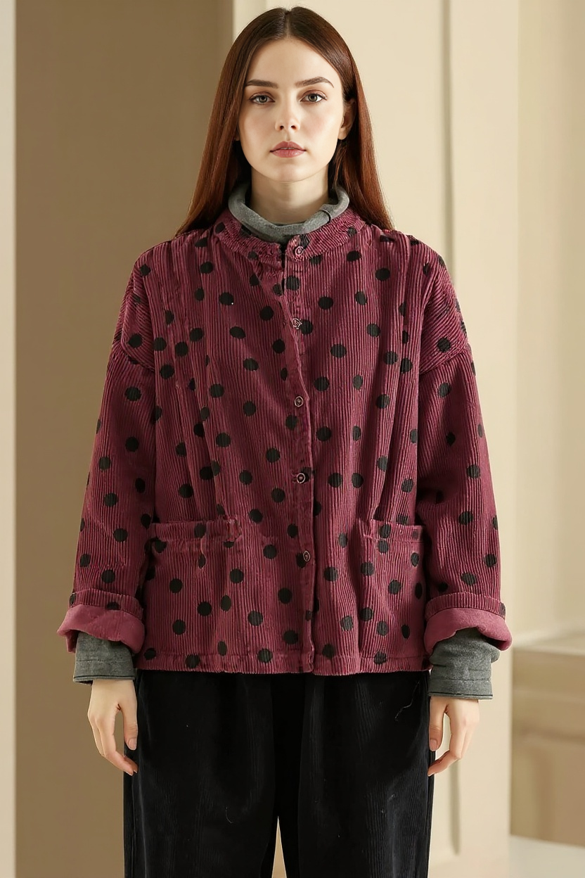 Spotted Comfort – Corduroy Jacket-SimpleModerne