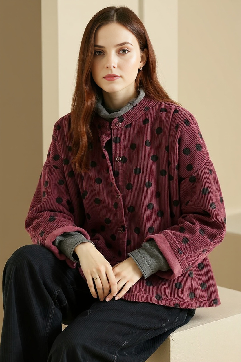 Spotted Comfort – Corduroy Jacket-SimpleModerne