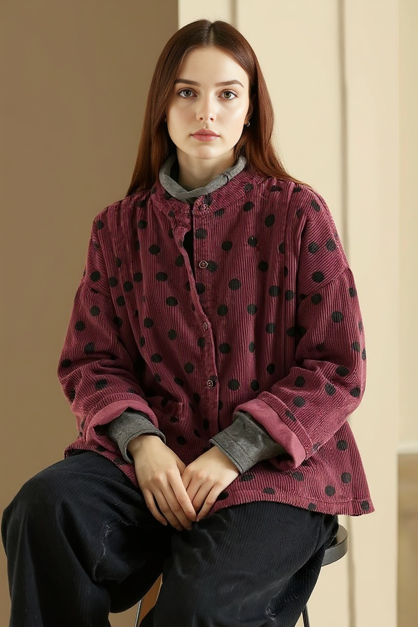 Spotted Comfort – Corduroy Jacket-SimpleModerne