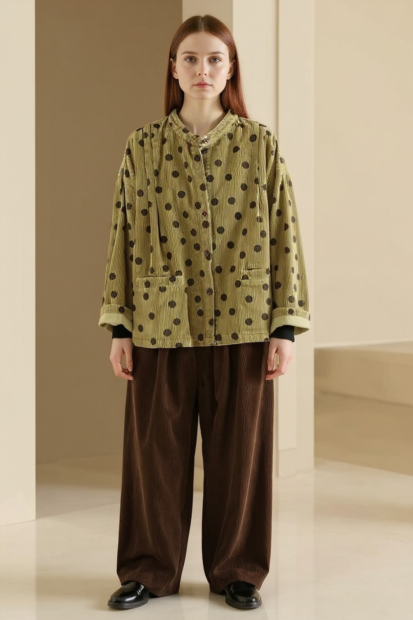 Spotted Comfort – Corduroy Jacket-SimpleModerne