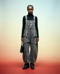 Street Punk Style Oversized Fit Vintage Denim Overalls-SimpleModerne