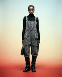 Street Punk Style Oversized Fit Vintage Denim Overalls-SimpleModerne