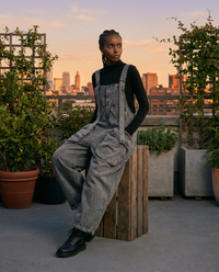 Street Punk Style Oversized Fit Vintage Denim Overalls-SimpleModerne
