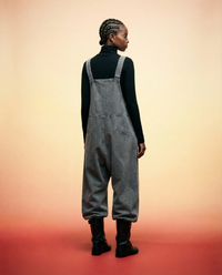 Street Punk Style Oversized Fit Vintage Denim Overalls-SimpleModerne