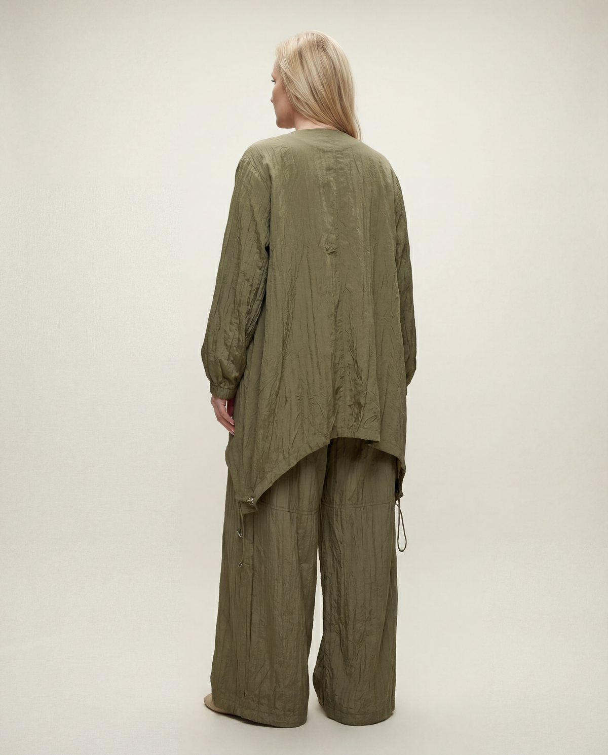 Textured Oversized Jacket-SimpleModerne