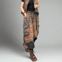 Vintage Punk Fusion Set – Vest & Trousers-SimpleModerne