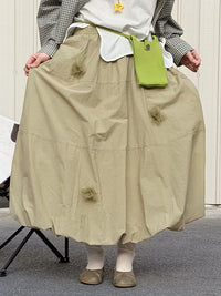 Voluminous Balloon Midi Skirt-SimpleModerne