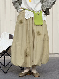 Voluminous Balloon Midi Skirt-SimpleModerne