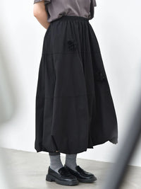 Voluminous Balloon Midi Skirt-SimpleModerne