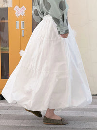 Voluminous Balloon Midi Skirt-SimpleModerne
