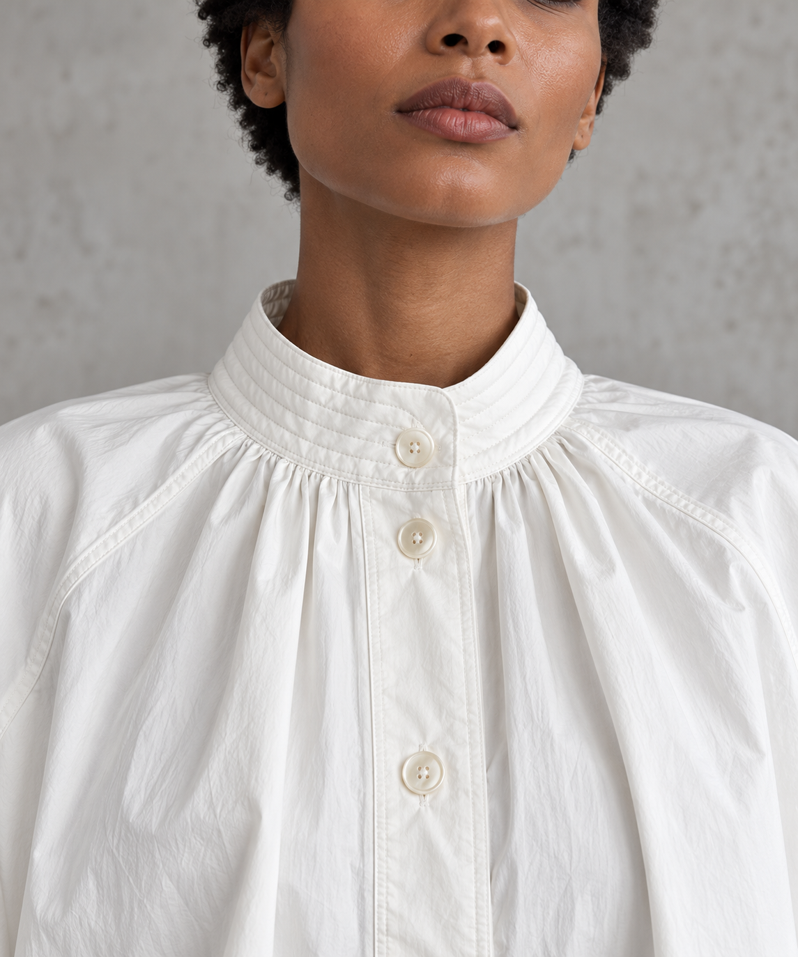White Oversized Japanese A-Line Shirt Dress-SimpleModerne