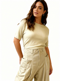 Wide-Leg Pleated Trousers-SimpleModerne