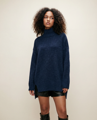 Oversized Turtleneck Knit Sweater-SimpleModerne
