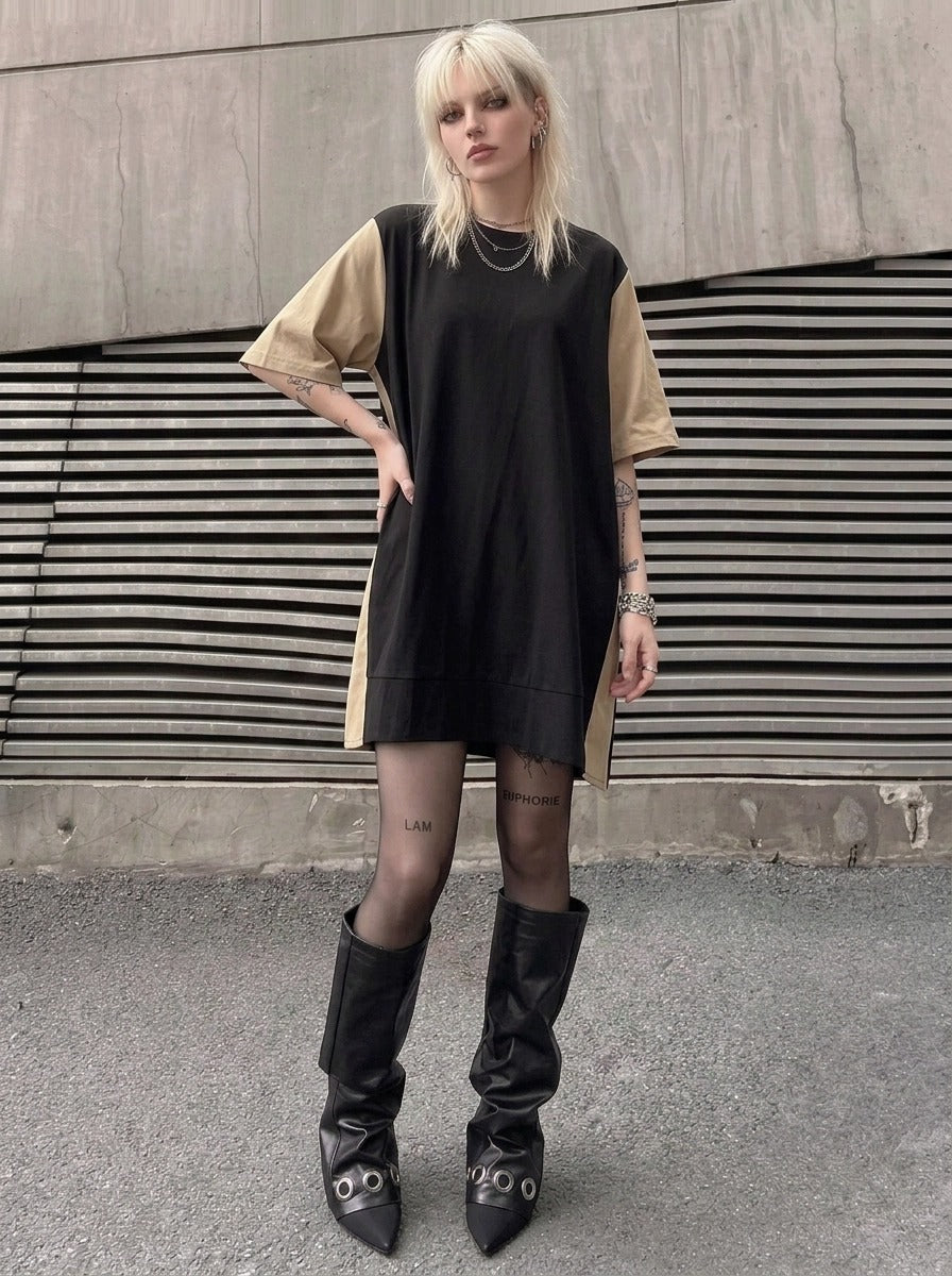 Black Rivet Vegan Leather Leg Warmers-SimpleModerne