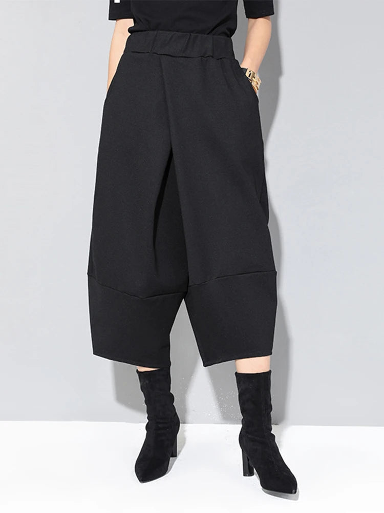 Casual Edge Sculpted Cropped Trousers-SimpleModerne