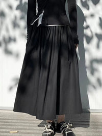 Gothic Flow Midi Skirt-SimpleModerne