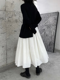 Gothic Flow Midi Skirt-SimpleModerne