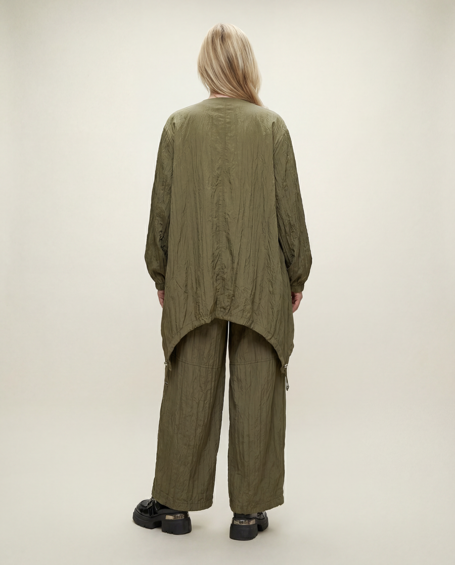 Textured Oversized Jacket-SimpleModerne