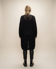 Open-Knit Mid-Calf Pullover Dress-SimpleModerne