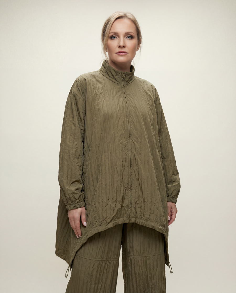 Textured Oversized Jacket-SimpleModerne