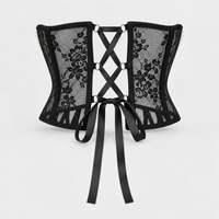 Pearl Lace Corset White Belt-SimpleModerne