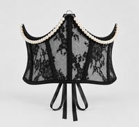 Pearl Lace Corset White Belt-SimpleModerne