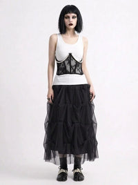 Pearl Lace Corset White Belt-SimpleModerne