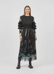 Simple Moderne SauleDu  Layered Tulle Skirt