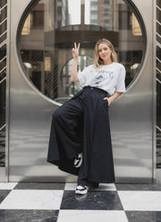 Layered Wide Legged Trousers