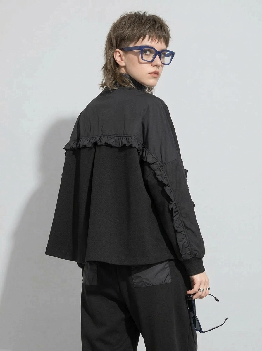 Relaxed Fit Utility Lite Jacket – Black-SimpleModerne