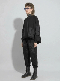Relaxed Fit Utility Lite Jacket – Black-SimpleModerne