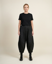 Bold Design Balloon Trousers with Relaxed Fit and Pleated Details
