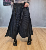 Casual Minimal Goth Regular Irregular Wide Legged Pants-SimpleModerne